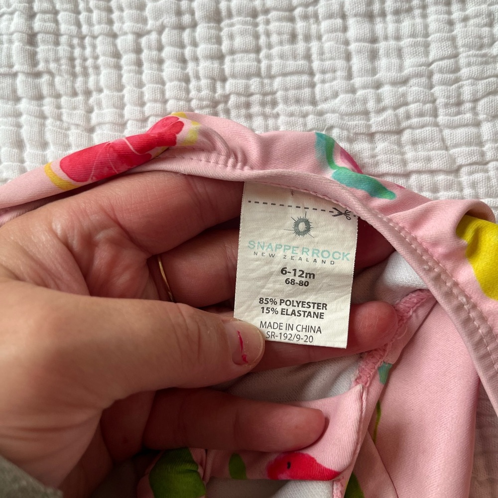 Snapper Rock Swim- adorable fruit print- 6-12mo- used - Picture 2 of 3
